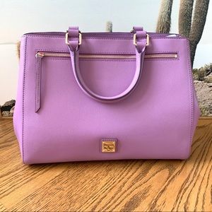 Dooney Saffiano Leather Satchel Magnetic Snap Bag